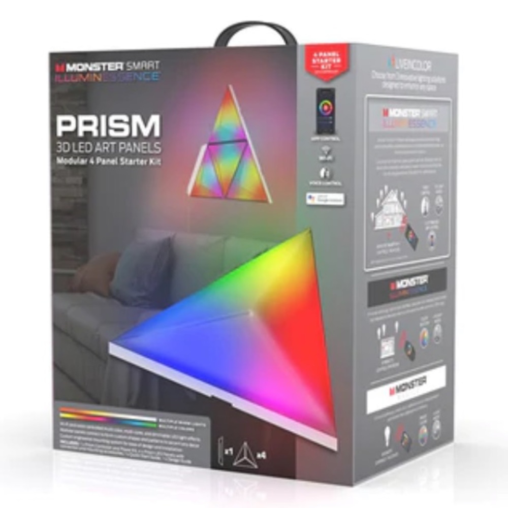 Monster Smart Prism Modular 3D LED Art Panels Starter Kit